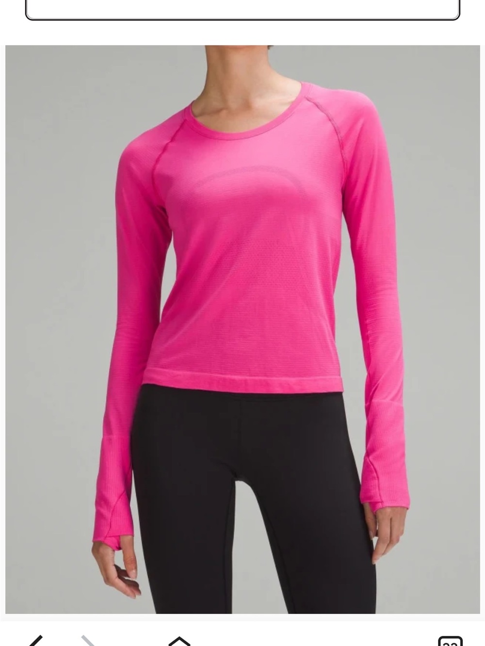 Lululemon Swiftly Tech Long sleeve Tac in Sonic Pink